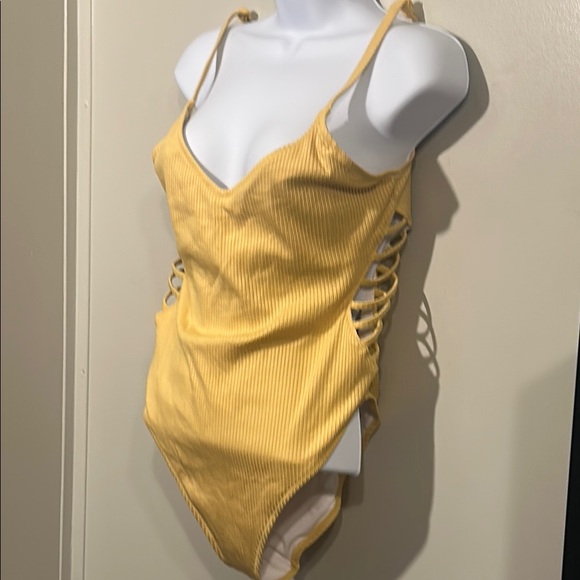 Victoria's Secret Other - Victoria's Secret Yellow One Piece Swimsuit with Lace-Up Sides